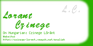 lorant czinege business card